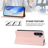 For Samsung Galaxy A26 5G RC01 Dual-Folded Magnetic Suction RFID Leather Phone Case(Pink)