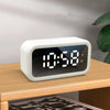 FY101 Charging Bluetooth Speaker Radio Alarm Mirror Electronic Clock(White)