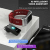 H21 1.14-inch Steel Band Earphone Detachable Smart Watch Support Temperature Measurement / Bluetooth Call / Voice Control(Gold)
