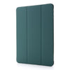 For iPad Mini 4 Airbag Horizontal Flip Leather Case with Three-fold Holder (Dark Green)