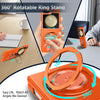 For Samsung Galaxy Z Flip5 360 Rotation Ring Holder MagSafe Shockproof PC Phone Case(Orange)