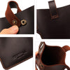 HUMERPAUL Men Leather Retro Belt Mobile Phone Bag(Khaki)