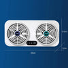 USB Interface Car Cooling Device Car Exhaust Air Circulation Exhaust Fan Car Changing Fan(White)