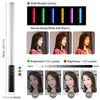 PULUZ RGB Colorful Photo LED Stick Adjustable Color Temperature Handheld LED Fill Light with Remote Control(Black)