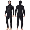 DIVE & SAIL 3mm Split Thick And Keep Warm Long Sleeves Hooded Diving Suit, Size: L(Black)