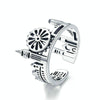 S925 Sterling Silver Ring Sky City Open Ring