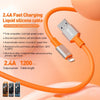 WK WDC-17 2.4A USB to 8 Pin Silicone Data Cable, Length: 1.2m(Blue)