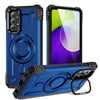 For Samsung Galaxy A52 5G / 4G / A52s 5G Lens Holder MagSafe Phone Case(Blue)