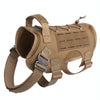 Dog Training Vest, Brown, M - Durable 1000D Nylon, Breathable