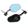 Motorcycle Aluminum Alloy Foldable Rearview Mirror(Black)