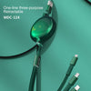 WK WDC-124 3A 3 In 1 8 Pin + Type-C / USB-C + Micro USB Bona Series Telescopic Charging Data Cable, Length: 1.5m (Green)