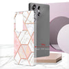 For Samsung Galaxy S25 Ultra 5G Electroplating Splicing Marble TPU Phone Case(Pink White)