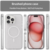 For iPhone 15 Pro Max MagSafe Frosted Translucent TPU + PC Full Coverage Phone Case(White)