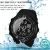 SYNOKE 8209 Multifunctional Sports Swimming Waterproof Luminous Alarm Men Electronic Watch(Black)