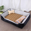 Cosy Bone Print Pet Bed XXS - Black Grey (45x30x15cm)