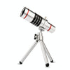 Outdoor Telescope Mobile Phone Accessories Shooting Telephoto Lens with Universal Metal Clip(12X)