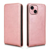 For iPhone 15 Magnetic Vertical Flip Leather Phone Case(Rose Gold)