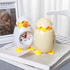 RP001 Cartoon Chicken Eggshell Chicks Alarm Clock Student Gift Children Bedroom Ornaments(Yellow)