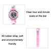 JNEW A380-86664 Children Cartoon 3D Happy Small Elephant Alarm Waterproof Sports LED Digital Watch(Light Blue)