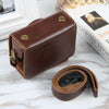 For Sony ZV-1F Vlog Camera Full Body Magnetic Leather Camera Case Bag with Strap (Coffee)