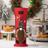 Christmas Cartoon Wine Bottle Cover Holiday Party Decoration Gift Bag(Black)