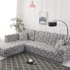 Fabric High Elastic All Inclusive Lazy Sofa Cover, Size: 2 Persons(Black And White)