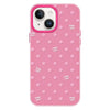 For iPhone 13 Skin Feeling Jelly TPU Hybrid PC Phone Case(Polka Dot Rose Red)