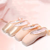 Ballet Lace Pointe Shoes Professional Flat Dance Shoes, Size: 44(Satin Nude)