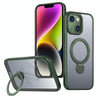 For iPhone 14 Plus Wing Series Gen2 MagSafe Metal Ring Holder Phone Case(Green)