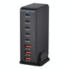 440W GaN USB Power Adapter Travel Charger with 3 x USB, 5 x PD Port, Plug:US Plug(Black)