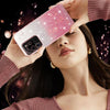 For Samsung Galaxy S20 Ultra Gradient Glitter Flower All-inclusive Phone Case(Pink)
