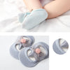 2 Pairs Baby Floor Socks Hollow Flower Spot Glue Non-Slip Children Socks, Toyan Socks: S 0-1 Years Old(Light Green)