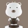 3W Cartoon Crown Pet USB Touch Control Night Light(Bear Coffee)