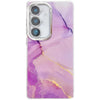 For Samsung Galaxy S24 FE 5G Electroplated Marble Texture Phone Case(Gold Purple Red M15)