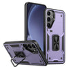 For Samsung Galaxy S25 5G Ring Holder PC Hybrid TPU Phone Case(Purple)