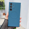 For Samsung Galaxy S25 5G Solid Color Liquid Silicone MagSafe Magnetic Phone Case(Royal Blue)
