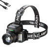 HL-03 Intelligent Induction Zoom Headlight Work Light(Black)
