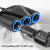 120W Multifunctional USB 3 In 1 Car Cigarette Lighter Car Charger, Style: 5 Ports(Blue Black)