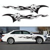 2 PCS/Set D-964 Skull Flame Pattern Car Modified Decorative Sticker(Black)