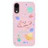 For iPhone XR Skin Feeling Jelly TPU Hybrid PC Phone Case(Planet Pink)