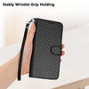 For Samsung Galaxy A36 5G YX0070 Carbon Fiber Buckle Leather Phone Case with Lanyard(Black)