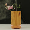USB 200ml Hollow-out Forest Pattern Wooden Essential Oil Aromatherapy Machine Ultrasonic Humidifier Automatic Alcohol Sprayer(Light Brown-4)