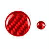 Car Carbon Fiber Multimedia Buttons Decorative Sticker for Mazda 3 / 6 / CX-9 / CX-5, Left and Right Drive (Red)