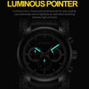 Ochstin 7229 Multifunctional Business Leather Wrist Wrist Waterproof Luminous Quartz Watch(Black+Black)