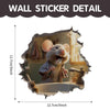 3D Cartoon Mouse Wall Stickers Home Kitchen Animal Decorative Decals, Model: CT70165G-T