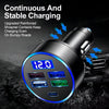 3.1A 5 in 1 Digital Display Car Charger with Voltmeter