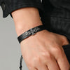 Simple Woven Leather Bracelet Vintage Adjustable Band Wristlet, Style: Cross C Model