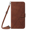 For Samsung Galaxy S22 Ultra 5G Crossbody 3D Embossed Flip Leather Phone Case(Brown)