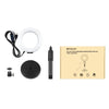 PULUZ Round Base Desktop Mount + 6.2 inch 3 Modes USB Dimmable LED Ring Vlogging Video Light, Adjustable Height: 18cm-28cm