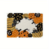Halloween Cartoon Linen Placemat Kitchen Restaurant Decorative Insulation Pad(Pumpkin)